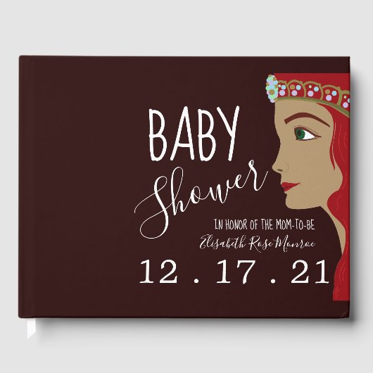 Princess Red Baby shower Gastenboek (Voorkant)
