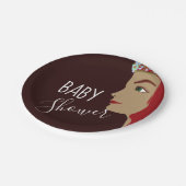 Princess Red Baby shower Papieren Bordje (Gekanteld)