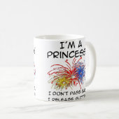 Princess Release Parties scintillant Funny Mug (Devant droit)
