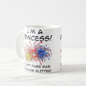 Princess Release Parties scintillant Funny Mug (Devant gauche)