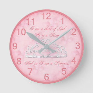 Princess Religious Wall Clock Ronde Klok