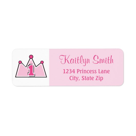Princess Return Address Label (Voorkant)