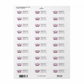 "Princess" Return Address Labels (Full Sheet)