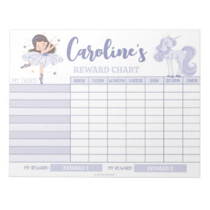 Princess Reward Chart Gepersonaliseerde Naam Taak Notitieblok