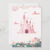 Princess Riding Unicorn Invitation de fête d'anniv (Dos)