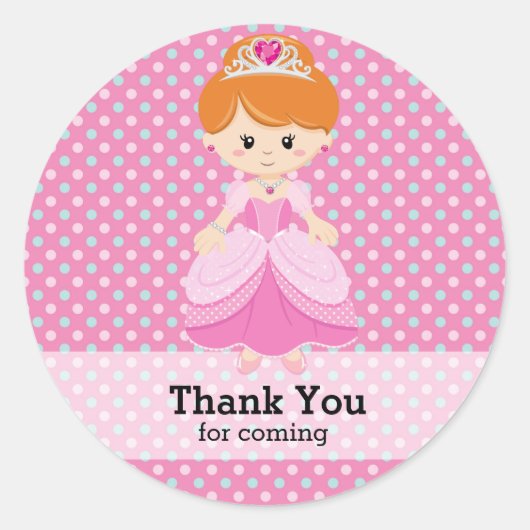 Princess Ronde Sticker (Voorkant)