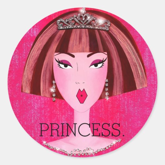 "PRINCESS." RONDE STICKER (Voorkant)