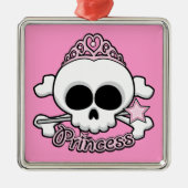 Princess Skull Metalen Ornament (Voorkant)