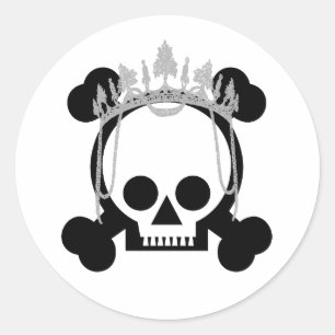 Princess Skulls Ronde Sticker
