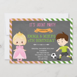 Princess soccer joint party kaart