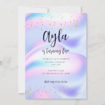 Princess Sparkles 5e Invitation anniversaire