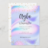 Princess Sparkles 5e Invitation anniversaire (Devant / Derrière)