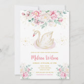 Princess Swan Baby shower Kaart (Voorkant)