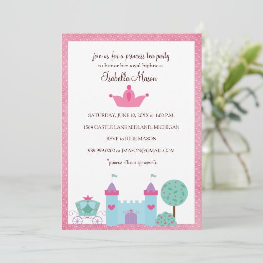 Princess Tea Party Invitations (Debout devant)