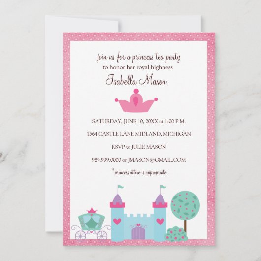 Princess Tea Party Kaart (Voorkant)