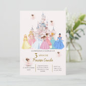 Princess Third Birthday Invitation at Her Castle (Debout devant)