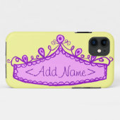 Princess Tiara Crown Custom Name iPhone Case (Achterkant (horizontaal))