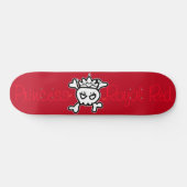 Princess Tiara op Royal Red Skateboard (Horizontaal)