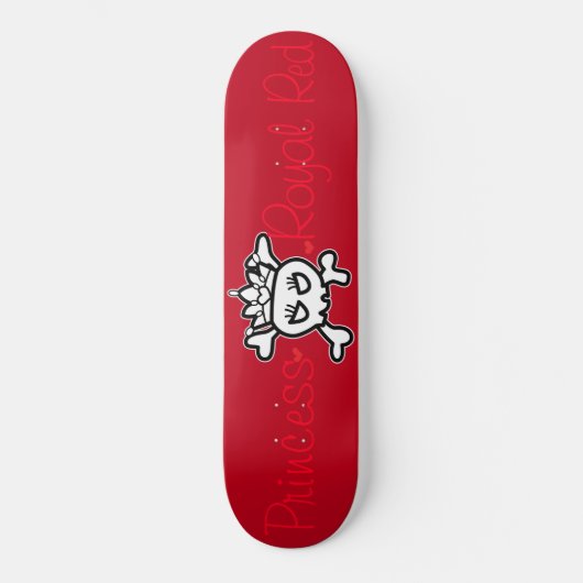 Princess Tiara op Royal Red Skateboard (Voorkant)