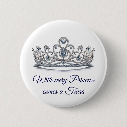 Princess Tiara Ronde Button 5,7 Cm (Voorkant)