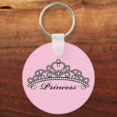 Princess Tiara Sleutelhanger (roze achtergrond) (Voorkant)
