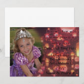 Princess Turning 3 Uitnodigingen voor geboortedag (Voorkant / Achterkant)