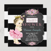 Princess Tutu Girls Krijtbord Baby shower Kaart (Voorkant / Achterkant)