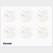 PRINCESS Typography Birthday Party Custom Sticker (Vel)