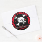 Princess Warning Ronde Sticker (Envelop)