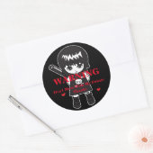 Princess Warning Ronde Sticker (Envelop)