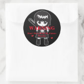 Princess Warning Ronde Sticker (Tas)