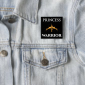 Princess Warrior Black Button (In situ)