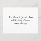 Princess Wedding Bewaar de datum briefkaarten (Achterkant)