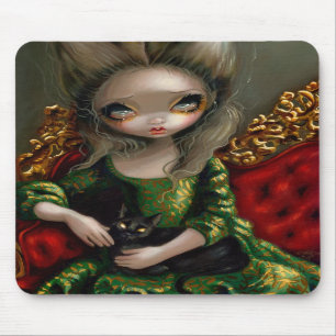 "Princess with a Black Cat" Mousepad Muismat