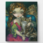 "Princess with a Maine Coon Cat" Plaque (Devant)