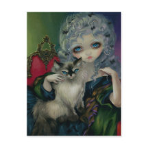 "Princess with a Ragdoll Cat"-Briefkaart