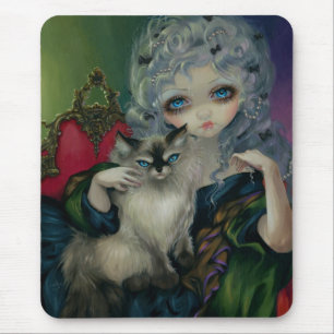 "Princess with a Ragdoll Cat" Mousepad Muismat