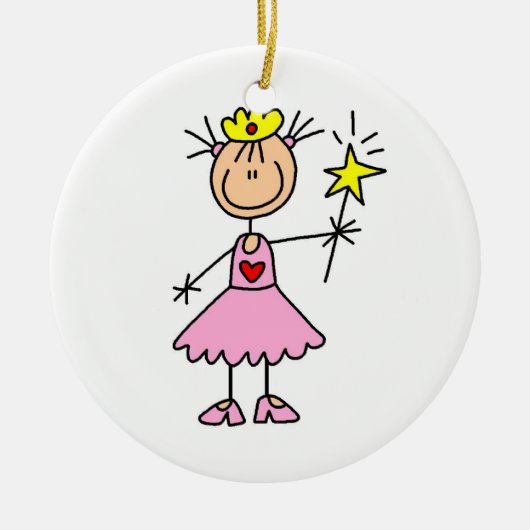Princess with Wand Keramisch Ornament (Voorkant)