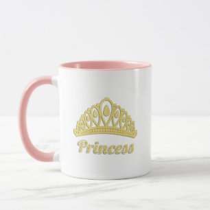 Princess Word Art Golden Crown Prachtige Mok