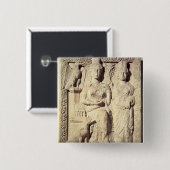 Princess Zenobia en een vrouw metgezel Vierkante Button 5,1 Cm (Voorkant /achterkant)