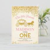 Princesse 1er anniversaire Invitation / Parties sc (Debout devant)