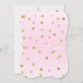 Princesse 1er Anniversaire Invitation Pink Gold In (Dos)
