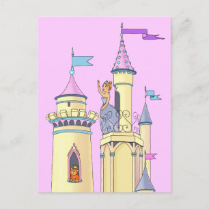 Princesse à Fairy Tale Castle - Carte postale
