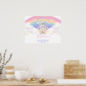 Princesse Affiche de bienvenue avec Pastel Rainbow (Cuisine)