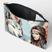 Princesse Amérindienne, Sac Accessoire Loup (Ouvrir)