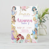 Princesse Anniversaire Invitation Filles Anniversa (Debout devant)
