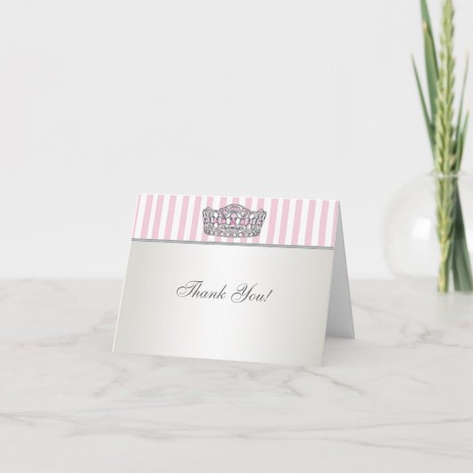 Princesse assez rose carte de remerciements (Devant)