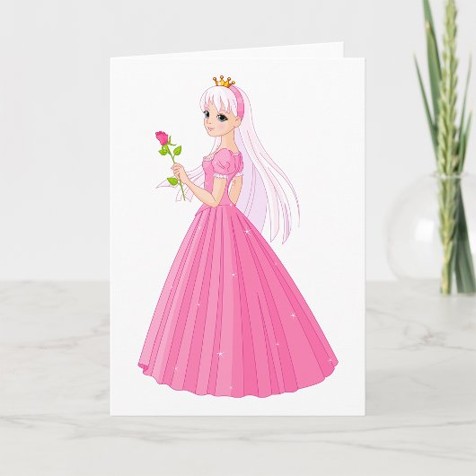 Princesse Avec Cartes De Voeux Roses