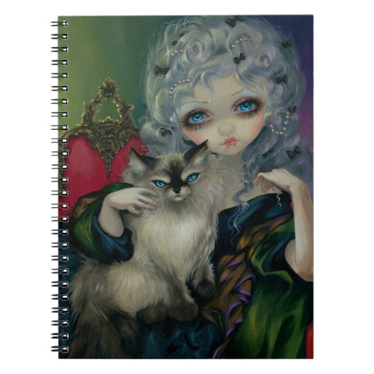 "Princesse avec le carnet d'un chat de Ragdoll" (Devant)