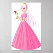 Princesse Avec Poster Rose (Devant)